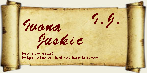 Ivona Juškić vizit kartica